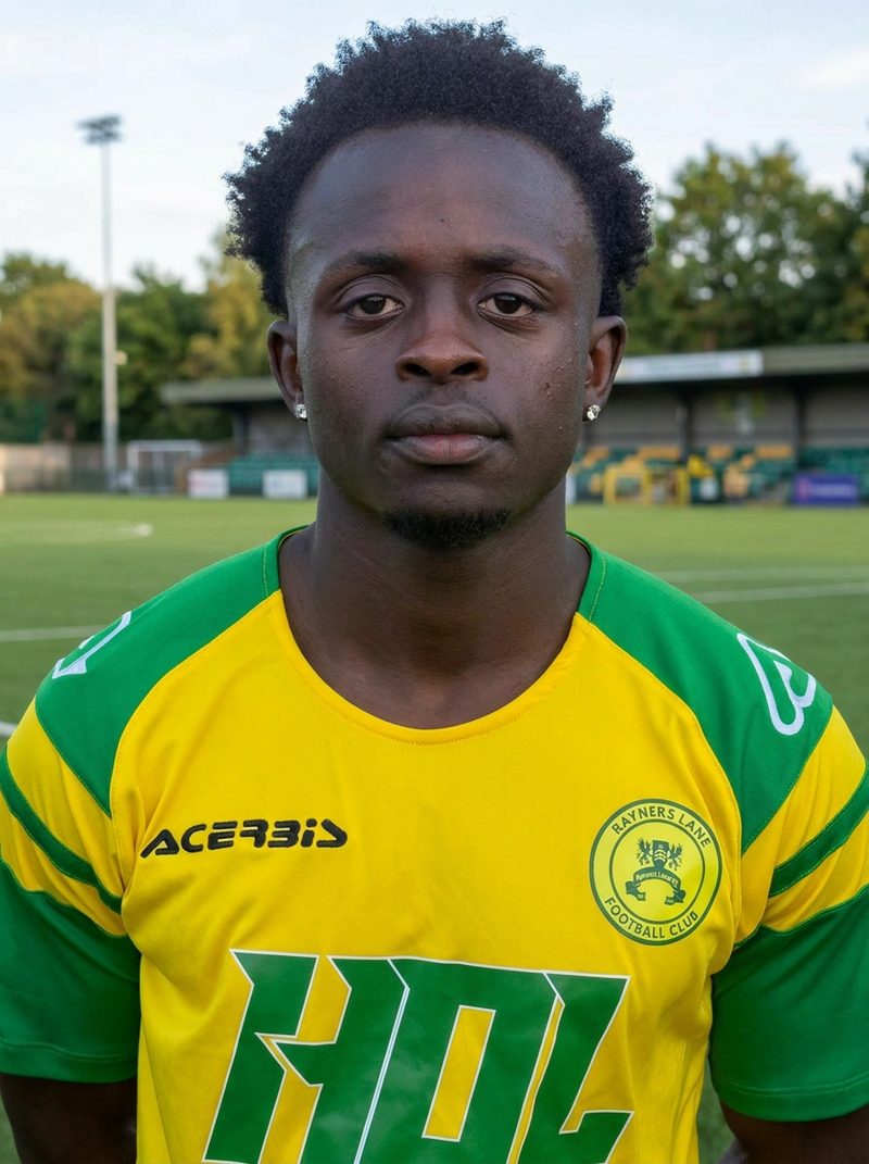 Casey Yousuff-Phillips in the yellow and green Acerbis home shirt