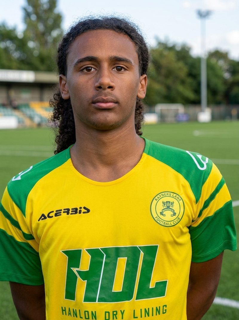 Ruben Santangelo wearing the yellow and green home shirt